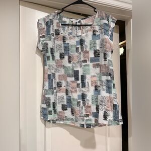 Charlotte Russe Multicolor Geometric Blouse